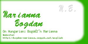 marianna bogdan business card